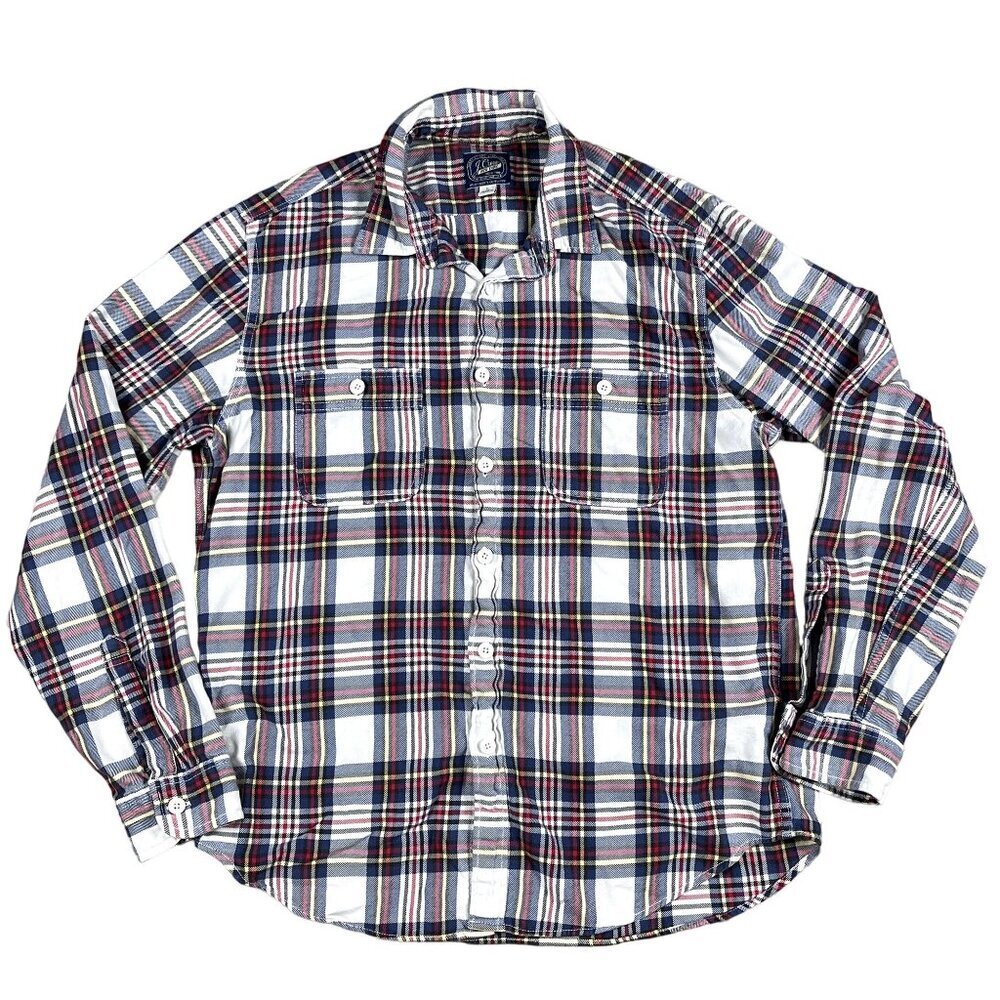J.Crew Casual Button Down 100% Cotton Flannel Shirt Size Large